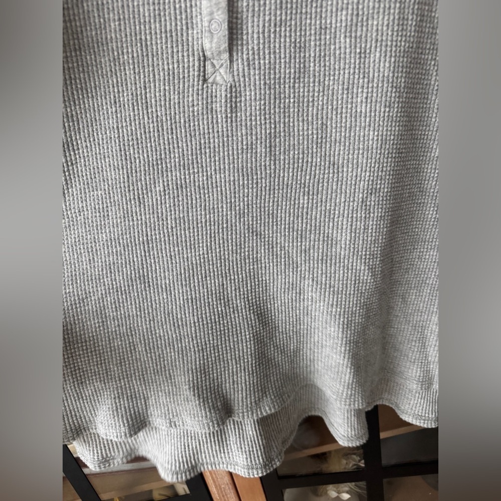 Aerie offline waffle knit henley long sleeve tee top sweater wow oversized shirt - Picture 8 of 8